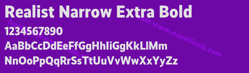 Realist Narrow Extra BoldPreview Realist Narrow Extra BoldPreview