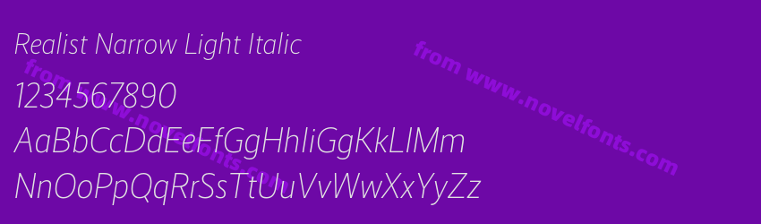 Realist Narrow Light ItalicPreview Realist Narrow Light ItalicPreview