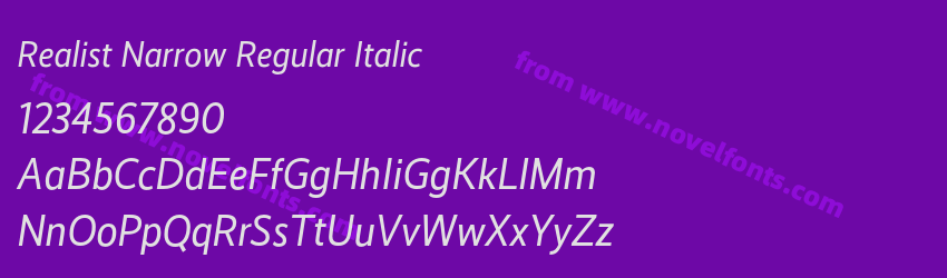 Realist Narrow Regular ItalicPreview Realist Narrow Regular ItalicPreview