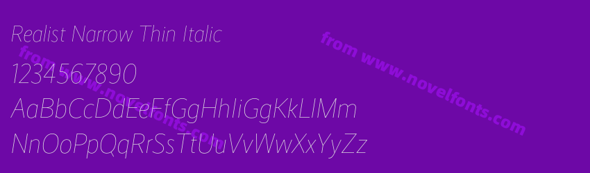 Realist Narrow Thin ItalicPreview Realist Narrow Thin ItalicPreview