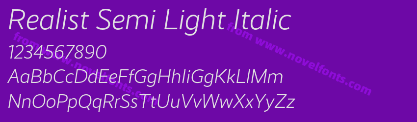 Realist Semi Light ItalicPreview Realist Semi Light ItalicPreview