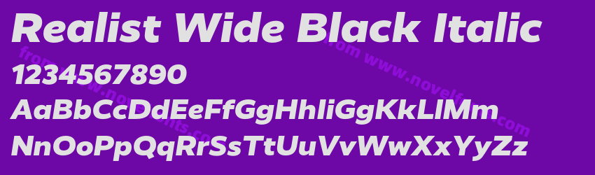 Realist Wide Black ItalicPreview Realist Wide Black ItalicPreview