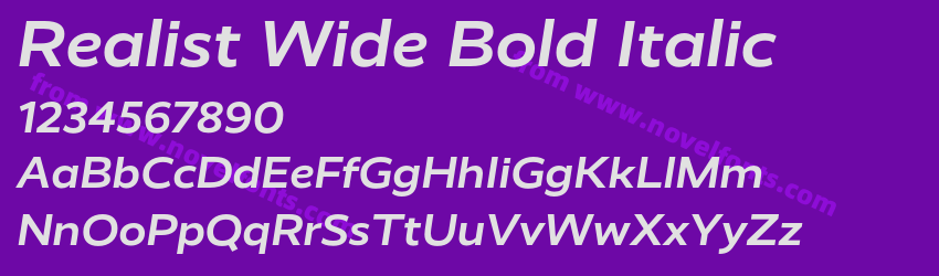 Realist Wide Bold ItalicPreview Realist Wide Bold ItalicPreview