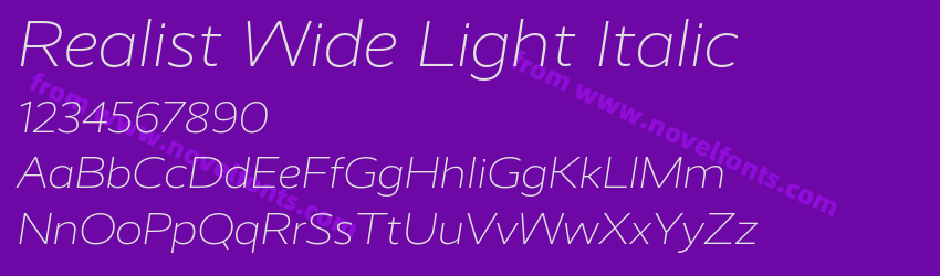 Realist Wide Light ItalicPreview Realist Wide Light ItalicPreview