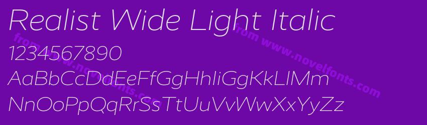 Realist Wide Light ItalicPreview Realist Wide Light ItalicPreview