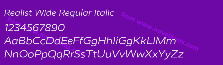 Realist Wide Regular ItalicPreview Realist Wide Regular ItalicPreview