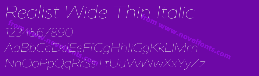 Realist Wide Thin ItalicPreview Realist Wide Thin ItalicPreview