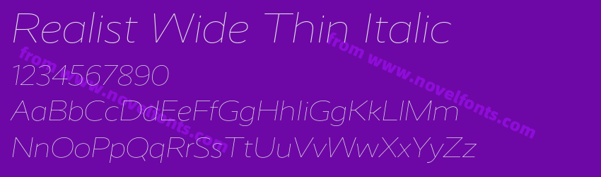 Realist Wide Thin ItalicPreview Realist Wide Thin ItalicPreview