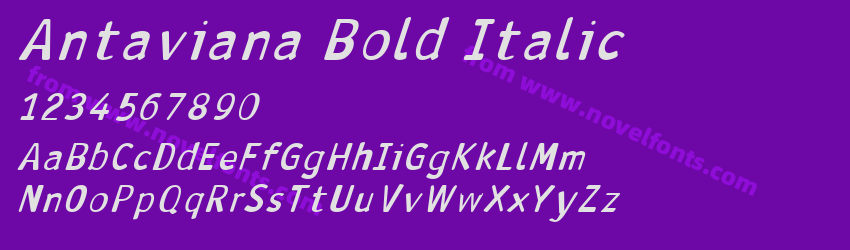 Antaviana Bold ItalicPreview