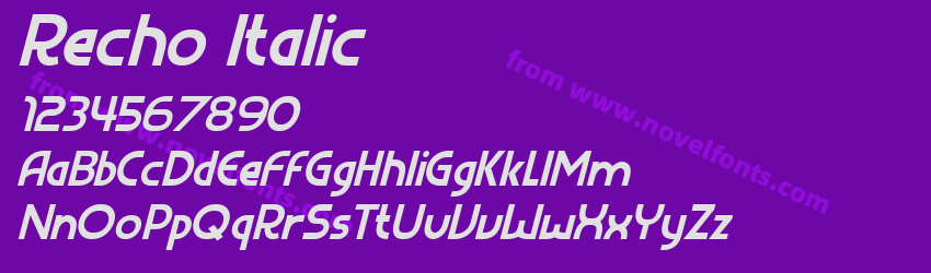 Recho ItalicPreview Recho ItalicPreview