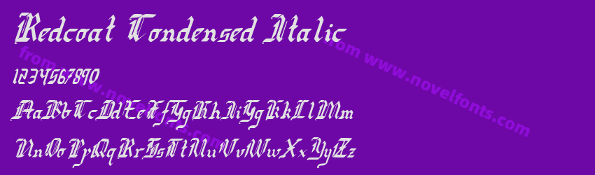 Redcoat Condensed ItalicPreview Redcoat Condensed ItalicPreview