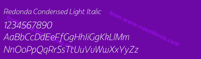 Redonda Condensed Light ItalicPreview Redonda Condensed Light ItalicPreview