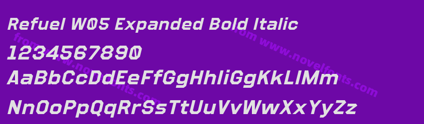 Refuel W05 Expanded Bold ItalicPreview Refuel W05 Expanded Bold ItalicPreview