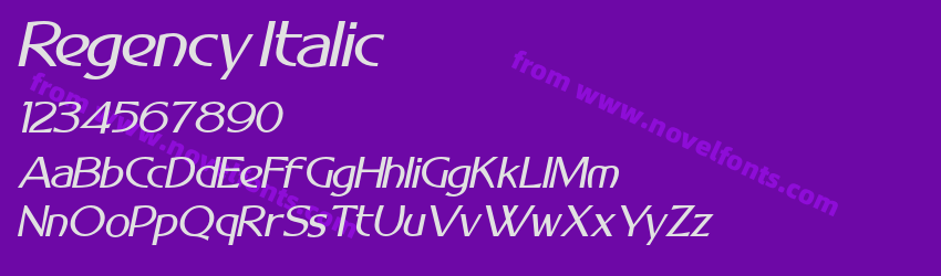 Regency ItalicPreview Regency ItalicPreview
