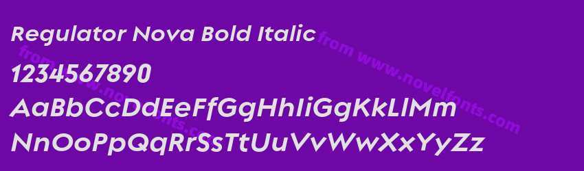 Regulator Nova Bold ItalicPreview Regulator Nova Bold ItalicPreview
