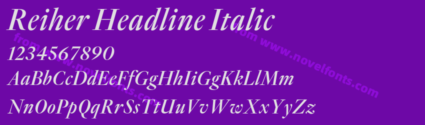 Reiher Headline ItalicPreview Reiher Headline ItalicPreview