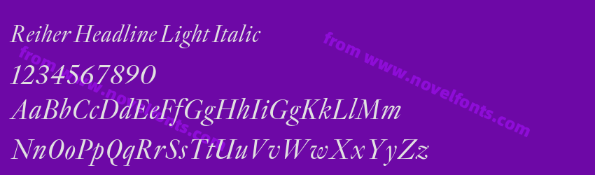 Reiher Headline Light ItalicPreview Reiher Headline Light ItalicPreview