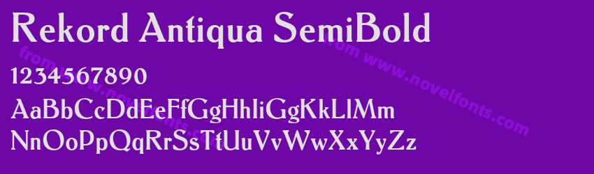 Rekord Antiqua SemiBoldPreview Rekord Antiqua SemiBoldPreview
