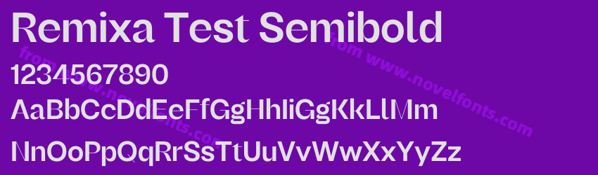 Remixa Test SemiboldPreview Remixa Test SemiboldPreview