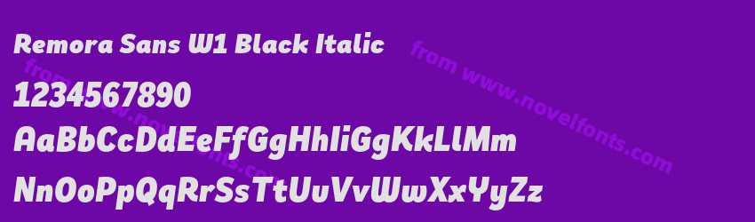 Remora Sans W1 Black ItalicPreview Remora Sans W1 Black ItalicPreview