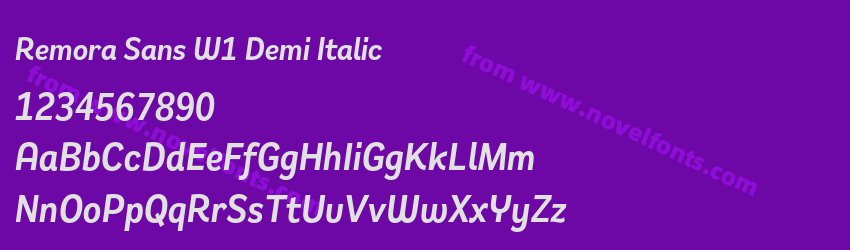 Remora Sans W1 Demi ItalicPreview Remora Sans W1 Demi ItalicPreview