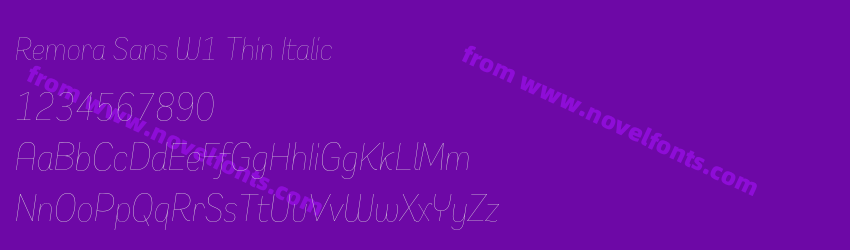 Remora Sans W1 Thin ItalicPreview Remora Sans W1 Thin ItalicPreview
