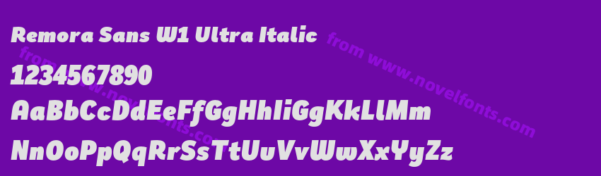 Remora Sans W1 Ultra ItalicPreview Remora Sans W1 Ultra ItalicPreview