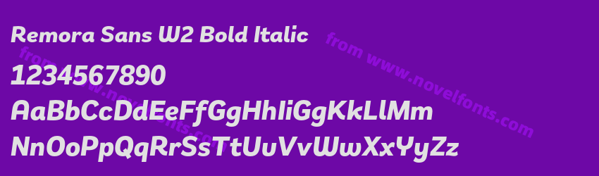 Remora Sans W2 Bold ItalicPreview Remora Sans W2 Bold ItalicPreview