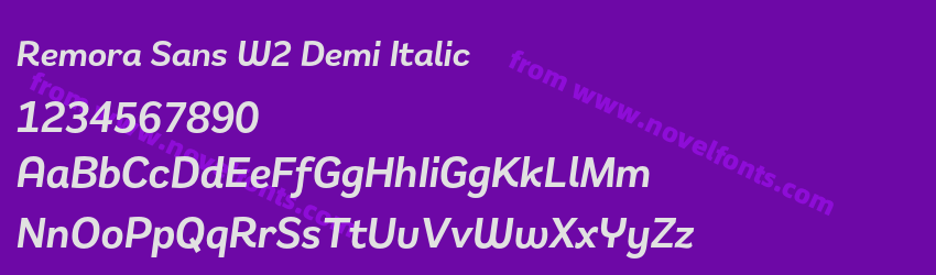Remora Sans W2 Demi ItalicPreview Remora Sans W2 Demi ItalicPreview