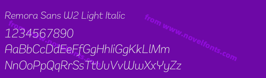 Remora Sans W2 Light ItalicPreview Remora Sans W2 Light ItalicPreview