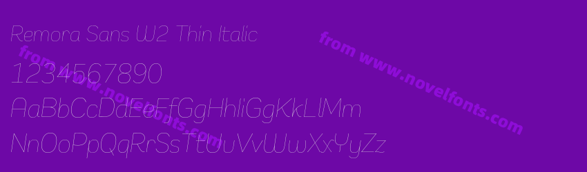 Remora Sans W2 Thin ItalicPreview Remora Sans W2 Thin ItalicPreview