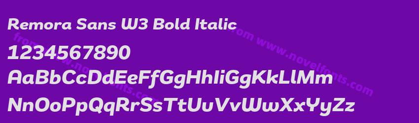 Remora Sans W3 Bold ItalicPreview Remora Sans W3 Bold ItalicPreview