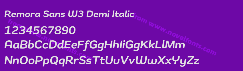Remora Sans W3 Demi ItalicPreview Remora Sans W3 Demi ItalicPreview