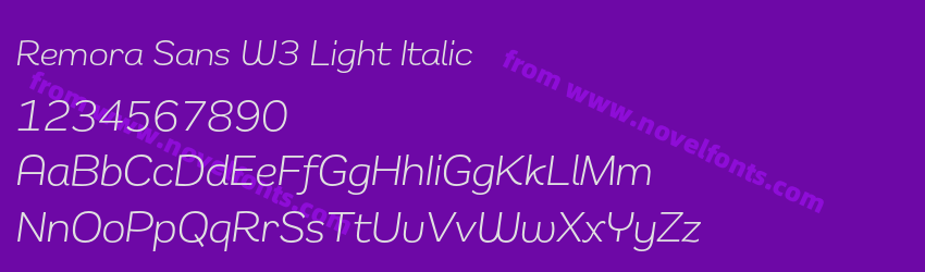 Remora Sans W3 Light ItalicPreview Remora Sans W3 Light ItalicPreview