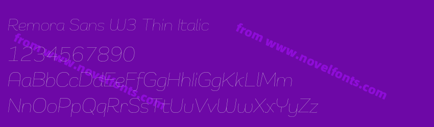 Remora Sans W3 Thin ItalicPreview Remora Sans W3 Thin ItalicPreview