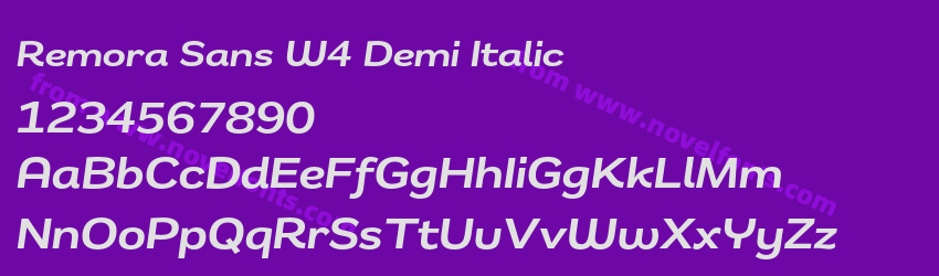 Remora Sans W4 Demi ItalicPreview Remora Sans W4 Demi ItalicPreview