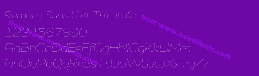 Remora Sans W4 Thin ItalicPreview Remora Sans W4 Thin ItalicPreview