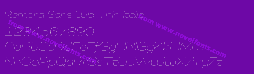 Remora Sans W5 Thin ItalicPreview Remora Sans W5 Thin ItalicPreview
