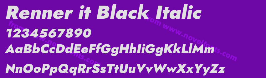Renner it Black ItalicPreview Renner it Black ItalicPreview