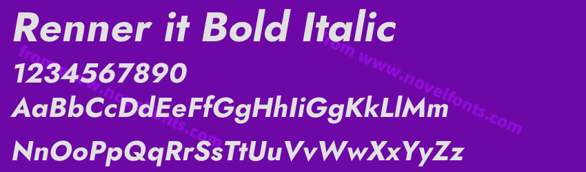 Renner it Bold ItalicPreview Renner it Bold ItalicPreview
