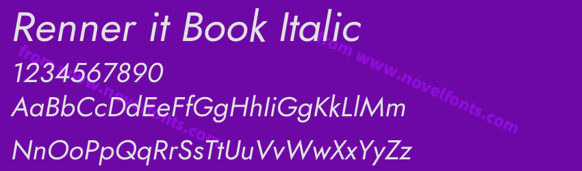 Renner it Book ItalicPreview Renner it Book ItalicPreview