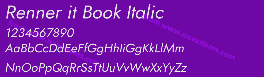 Renner it Book ItalicPreview Renner it Book ItalicPreview