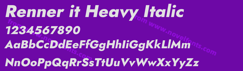 Renner it Heavy ItalicPreview Renner it Heavy ItalicPreview