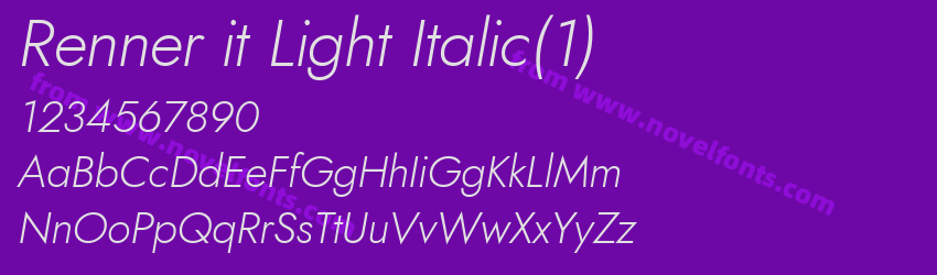 Renner it Light Italic(1)Preview Renner it Light Italic(1)Preview