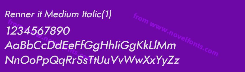 Renner it Medium Italic(1)Preview Renner it Medium Italic(1)Preview