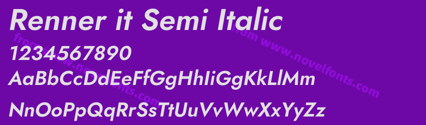 Renner it Semi ItalicPreview Renner it Semi ItalicPreview