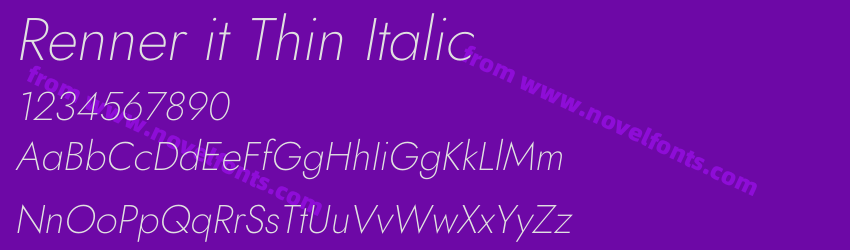 Renner it Thin ItalicPreview Renner it Thin ItalicPreview