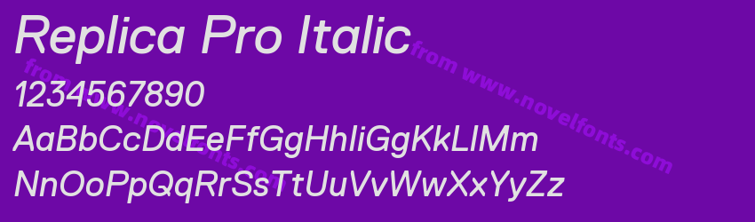 Replica Pro ItalicPreview Replica Pro ItalicPreview