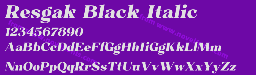 Resgak Black ItalicPreview Resgak Black ItalicPreview
