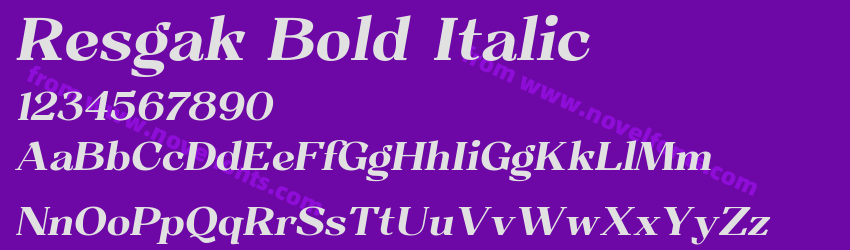 Resgak Bold ItalicPreview Resgak Bold ItalicPreview